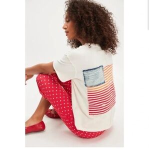 Free People Tricia Fix Americana Flag Tee